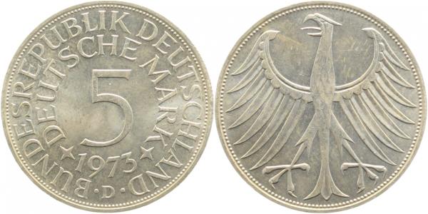 5 DM 1973 D bfr J387 bfr 5 DM