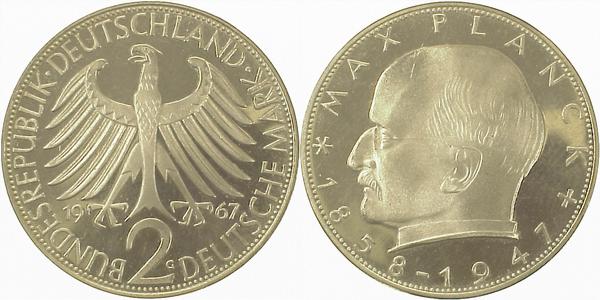 2 DM Max Planck 1967 G J392 PP Proof