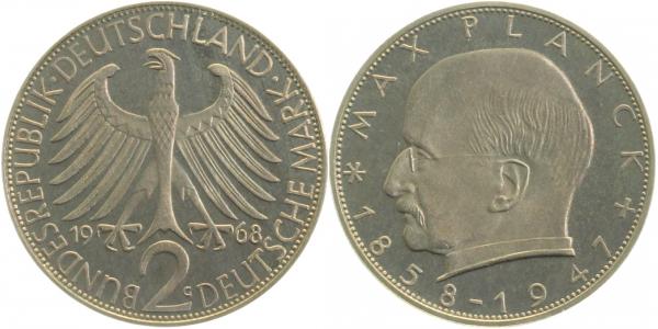 2 DM Max Planck 1968 G PP- Proof- J392