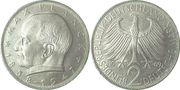 2 DM Max Planck 69F st fein/Rnf J392 2 DM