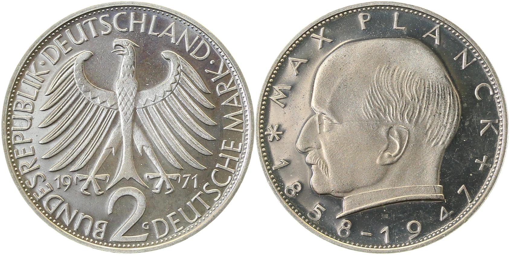 2 DM Max Planck 1971 G J392 PP Proof