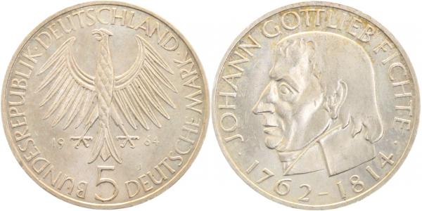 5 DM 1964 J Gottlieb Fichte J393