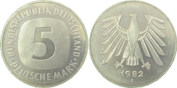 5 DM 1982 J bfr/st Ea J415