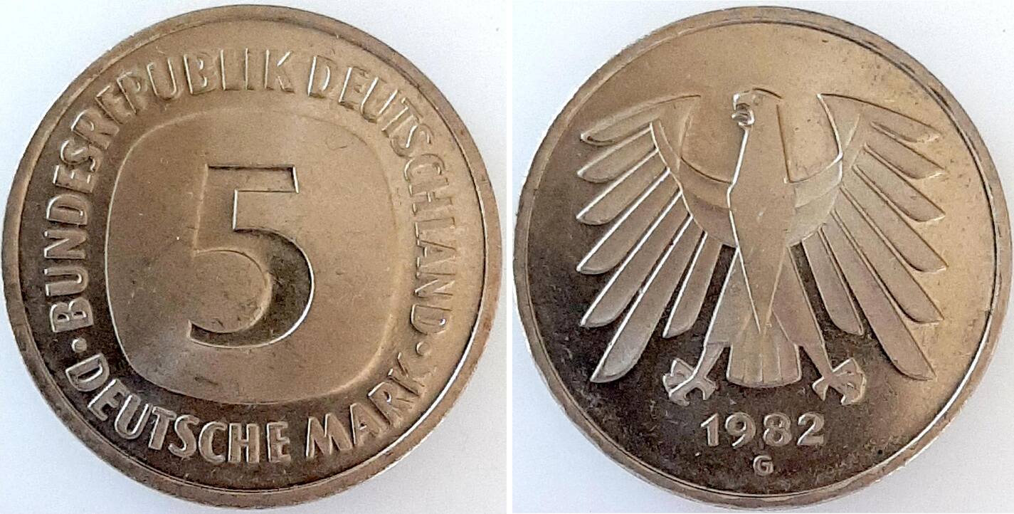 5 DM 1982 G stgl fein, J415