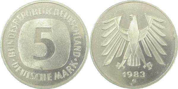 5 DM 1983 G bfr/st J415 bfr / st 5 DM
