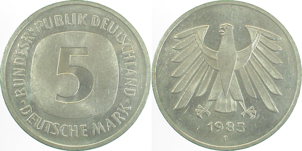 5 DM 1985 F bfr Ea J415 bfr 5 DM