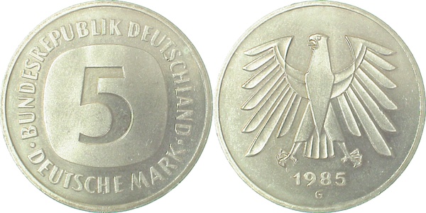 5 DM 1985 G circ J415 5 DM