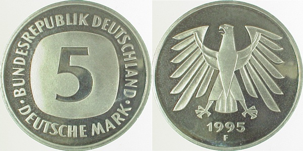 5 DM 1995 F PP Proof J415
