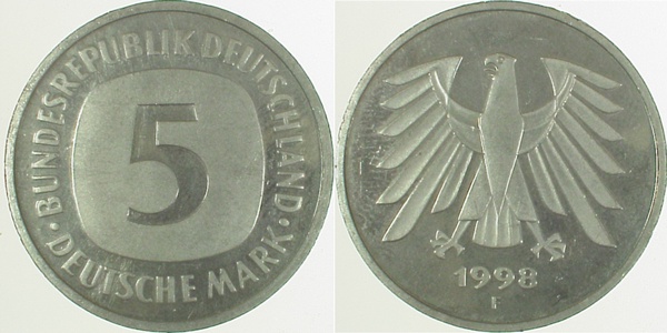 5 DM 1998 F PP Proof J415