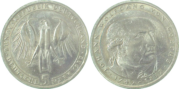 5 DM Goethe 1982 D J432