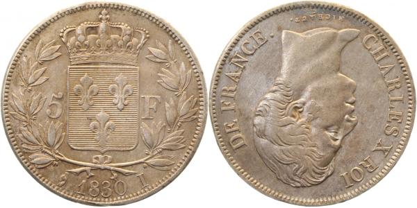 5 France 1830 Charles X Roi de France 2.Typ Limoges extra fin+ !