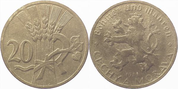 20 Heller 1941 vz JN 621 Böhmen und Mähren
