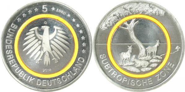 5 Euro Subtropische Zone 2018 J J627