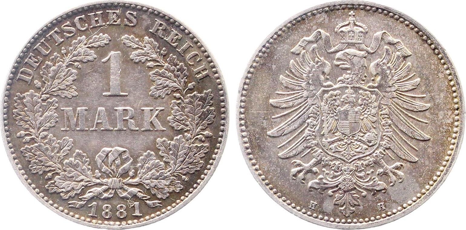 1 Mark 1900 J vorzüglich/stempelglanz herrl leicht Patina !!