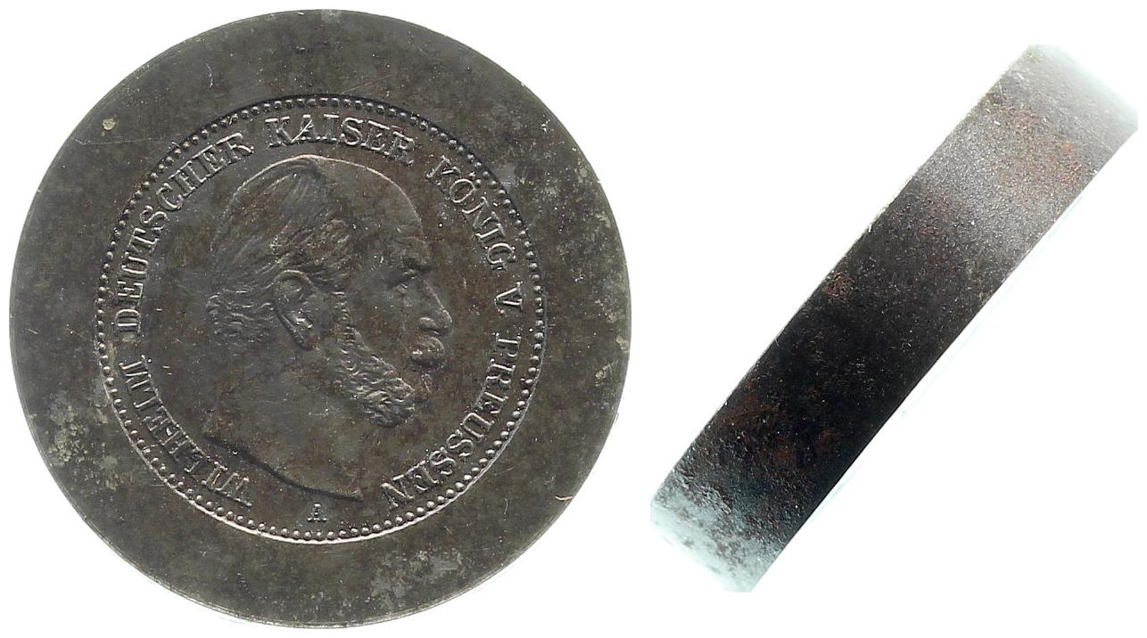 5 Mark Preussen Abschlag auf dickem Rohling 14,9g