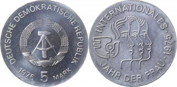 5 Mark Jahr der Frau 1975 A J1558 5 Mark