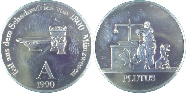 Medaille Schadowfries 1990 A Plutus DDR