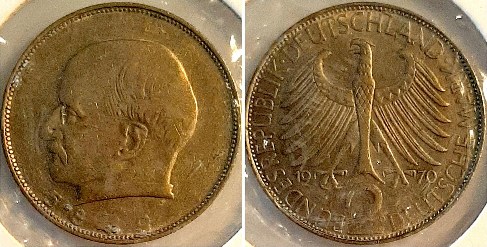 2 DM Max Planck 1970 D umschrift kaum sichtbar vorzüglich