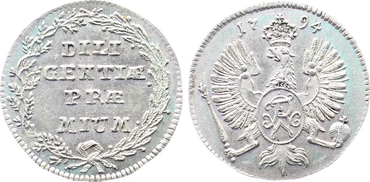 Medaille 1794 Brandenburg-Franken, Schulprämie, prfr