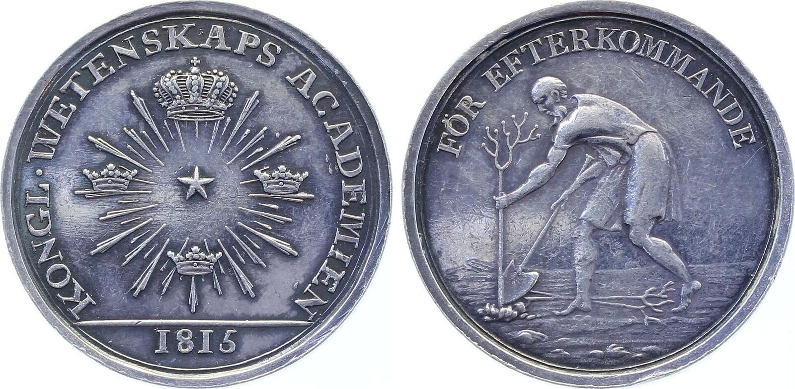 Medaille Schweden, Karl XIII 1815, Königliche Akademie