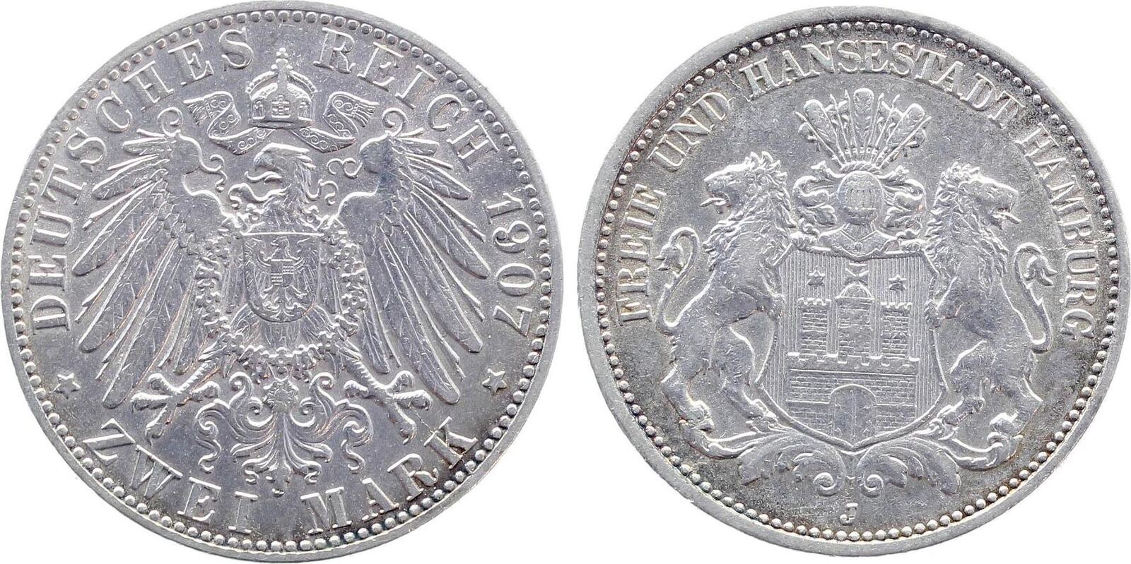 2 Mark Hamburg 1907 J f vz J063