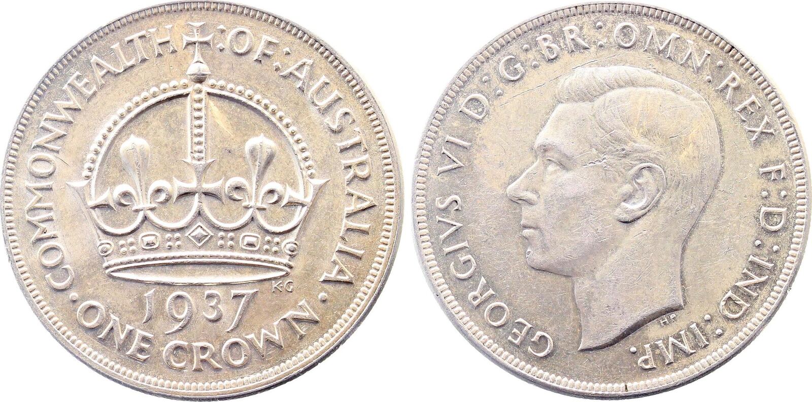 1 Crown 1937, Georg, Australien, f.vz-vz/stgl,ca. MS62