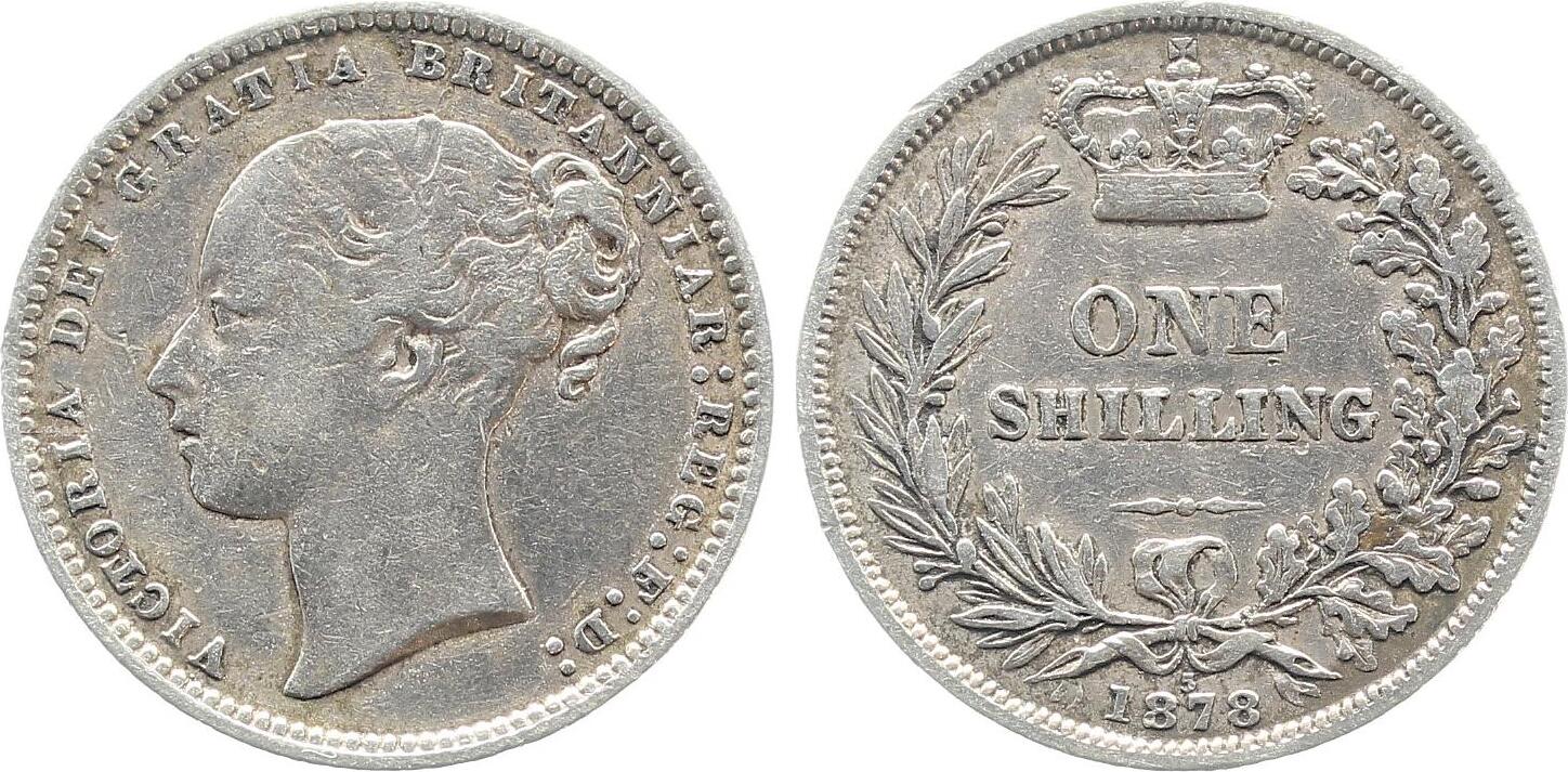 1 Shilling Victoria 1878 Großbritannien, SS