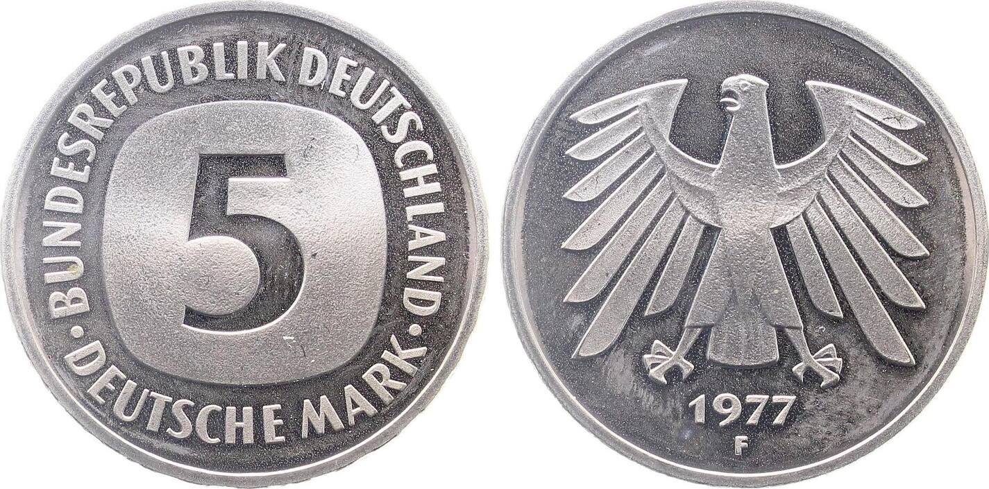 5 DM 1977 Polierte Platte J415 PP