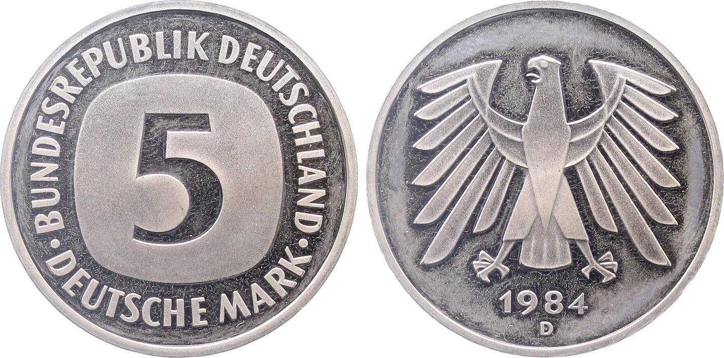 5 Deutsche Mark 1984 D PP Proof