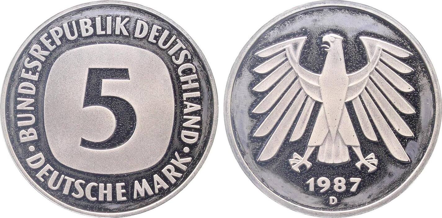 5 DM 1987 D J415 Proof PP