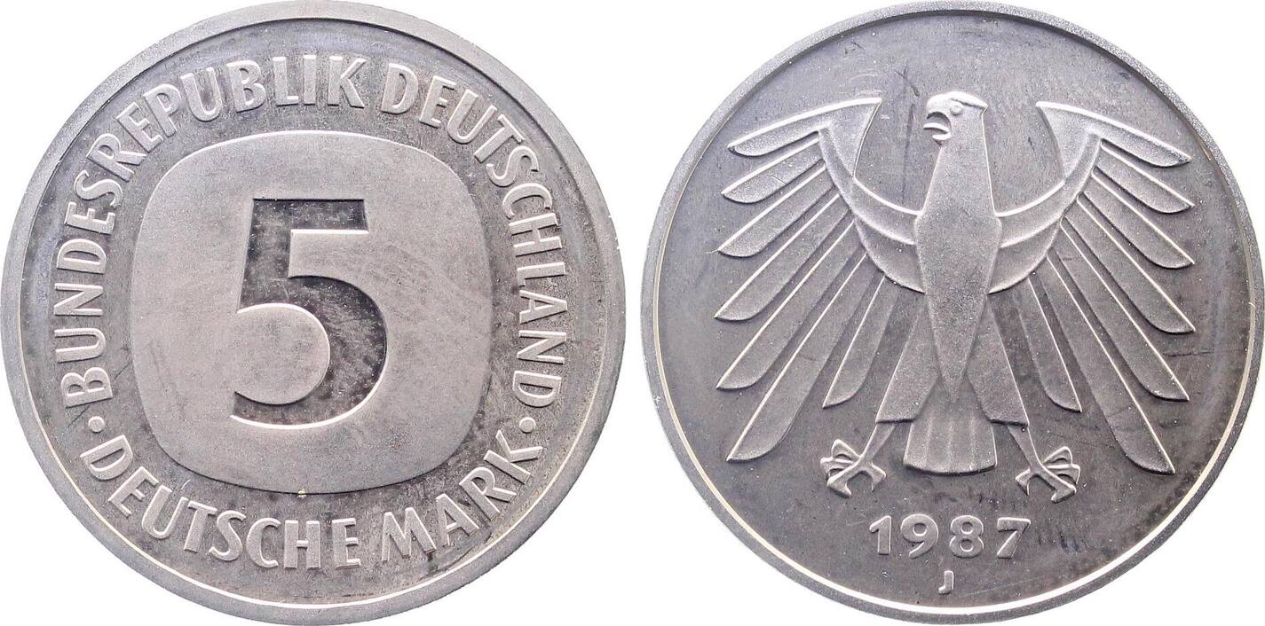 5 DM 1987 J PP Proof J415