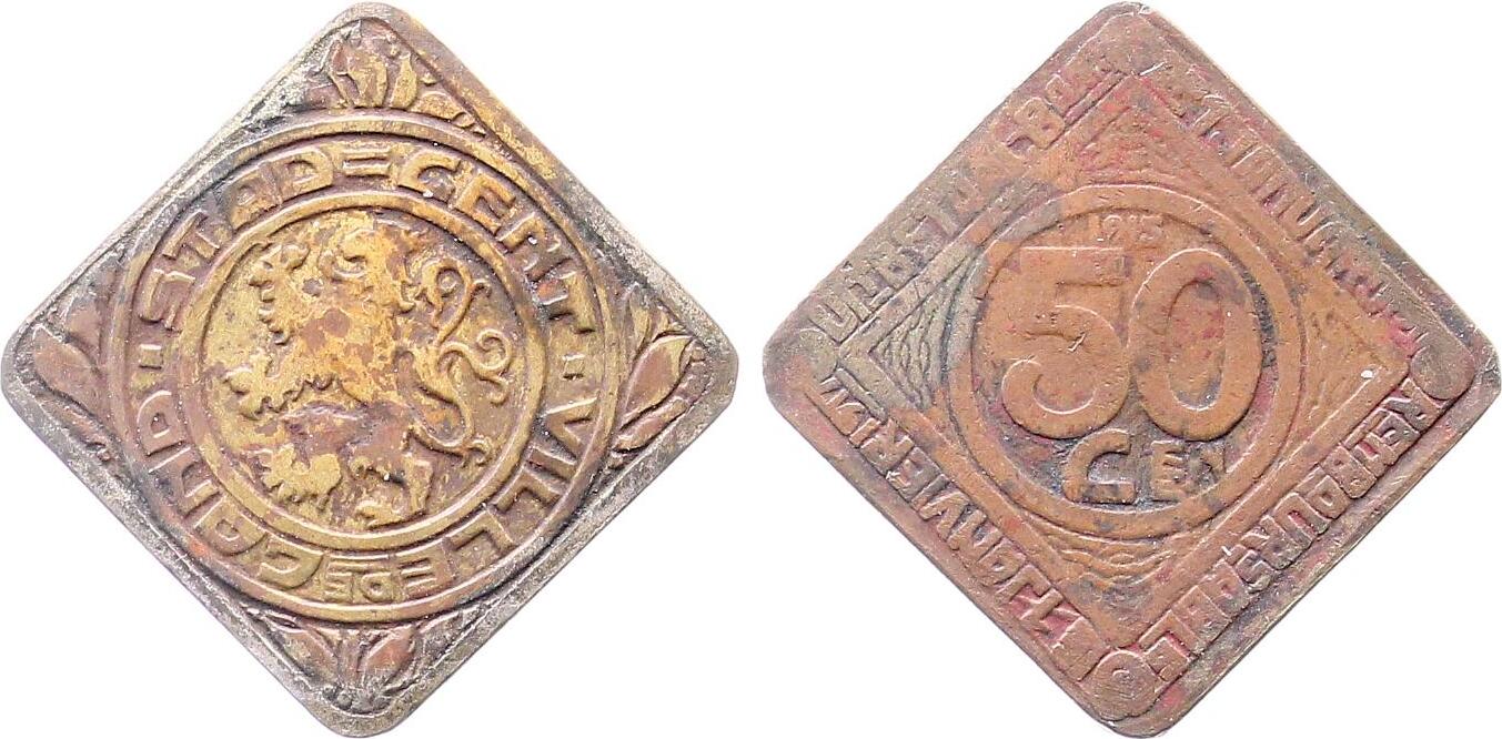 50 Cent 1915 Gent NICHT VERDREHT, extrem selten