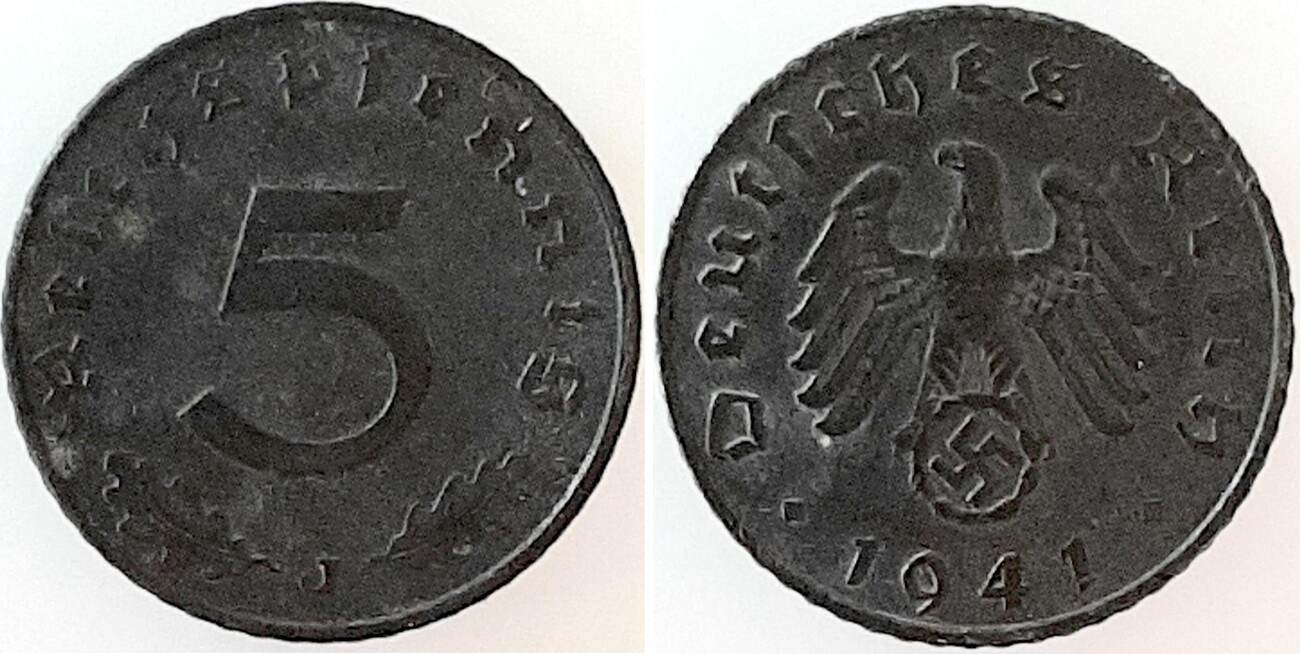 5 Reichspfennig 1941 J vz J370