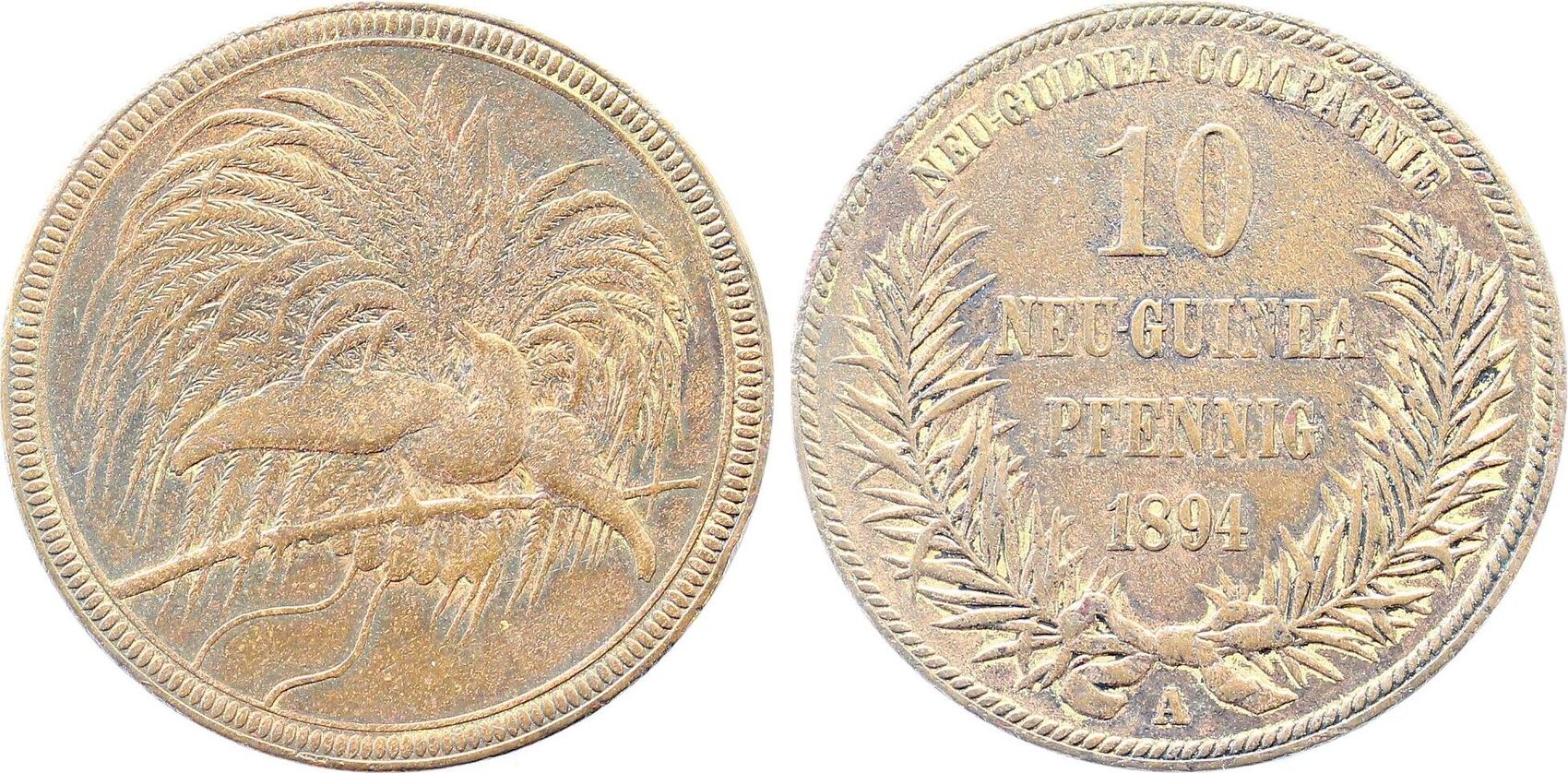 10 Pfennig Neu-Guinea 1894 A ss/vz JN 703
