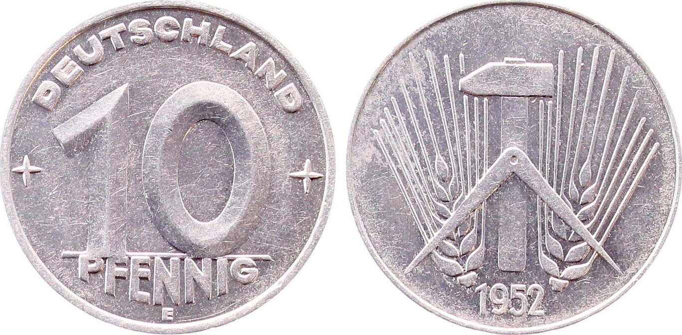 10 Pfennig DDR 1952 E J1507