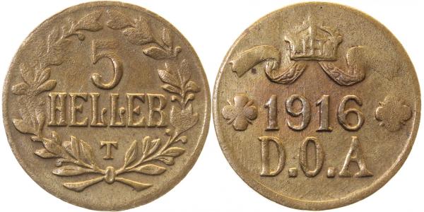 5 Heller 1916 T ss Deutsch Ost Afrika