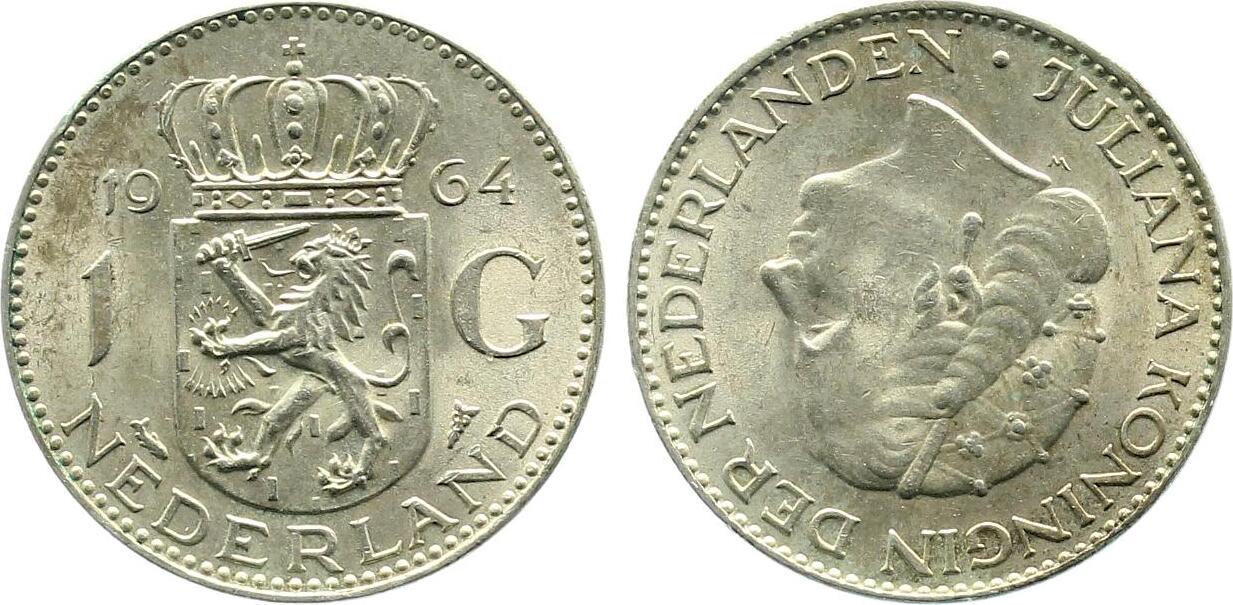 1 Gulden Juliana 1964 vz/stgl