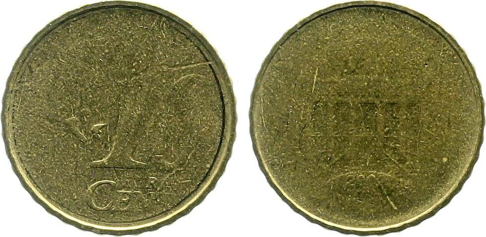 10 Cent 2002 beide Seiten kaum geprägt, selten
