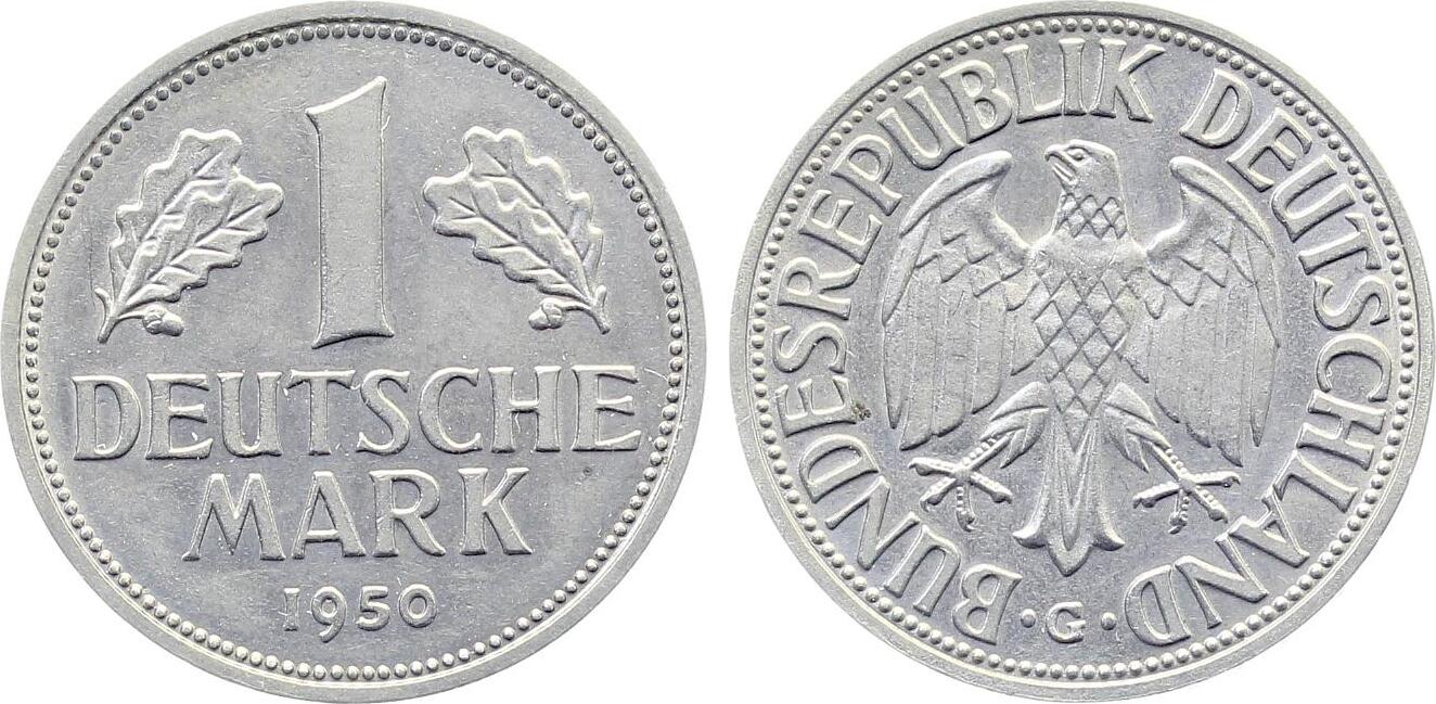 1 Deutsche Mark 1950 G 1 DM J385