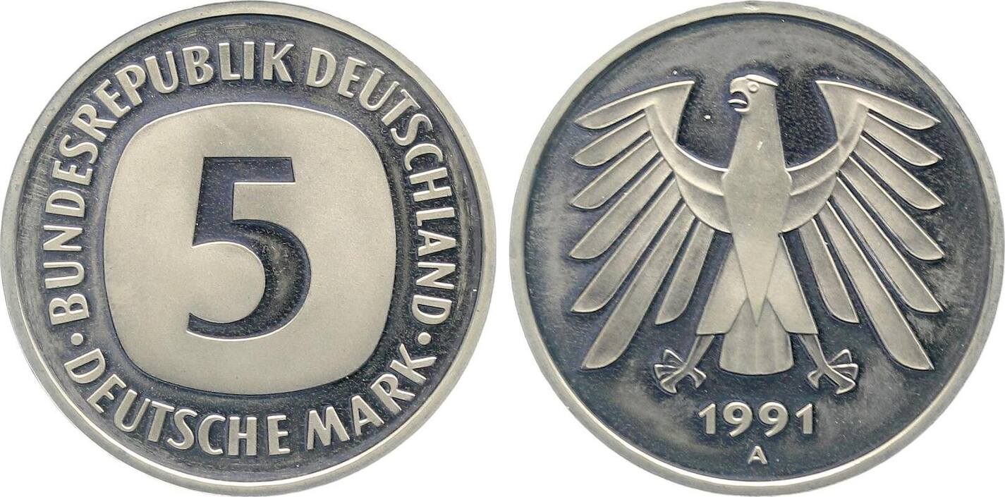 5 DM 1991 A PP Proof J415