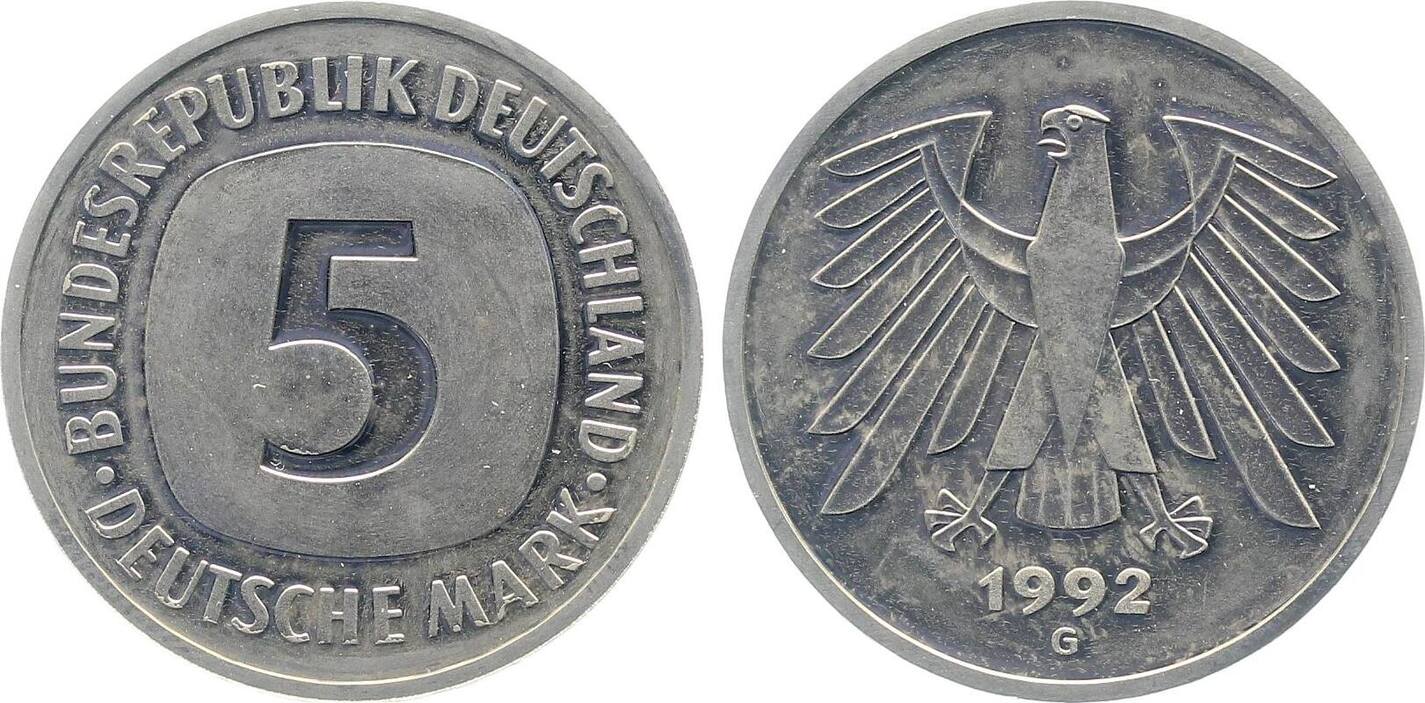 5 DM 1992 G PP Proof J415