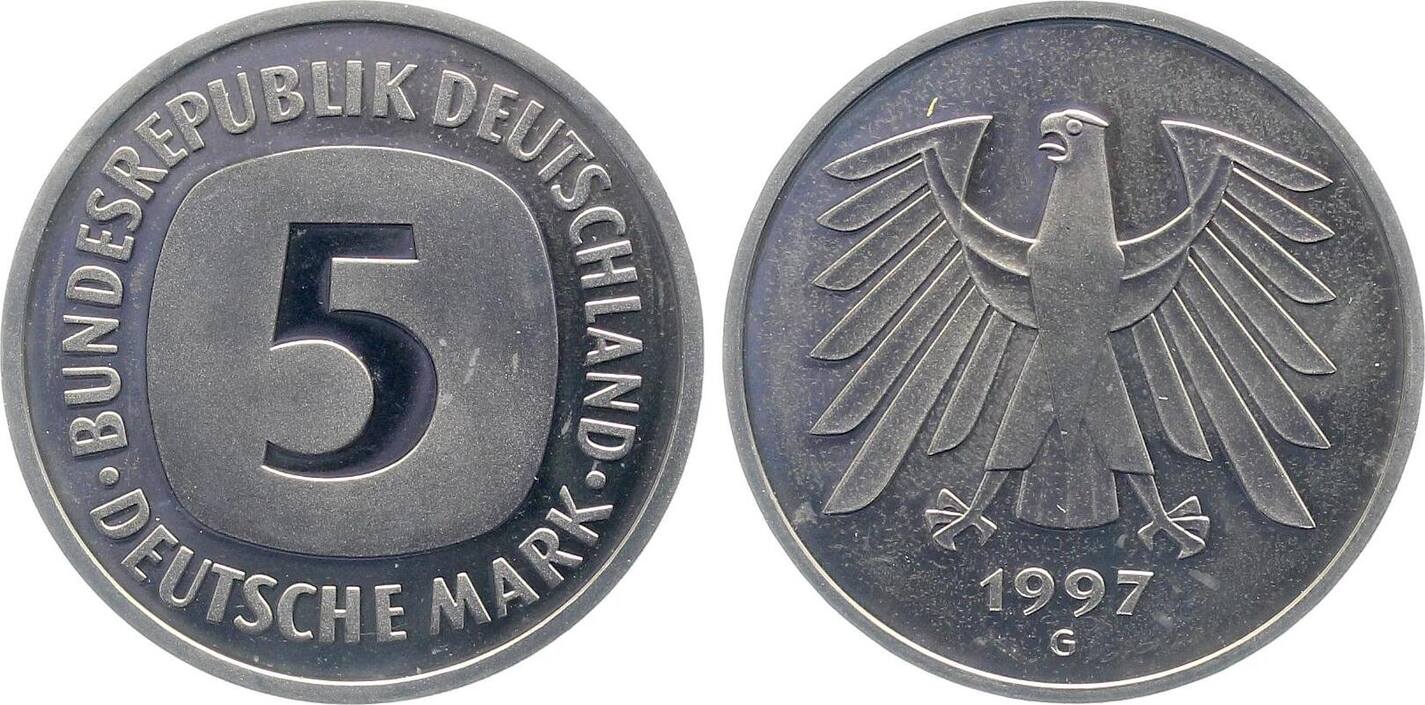 5 DM 1997 G PP Proof J415