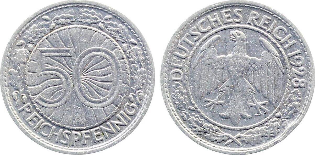 50 Reichspfennig 1928 A vz J324