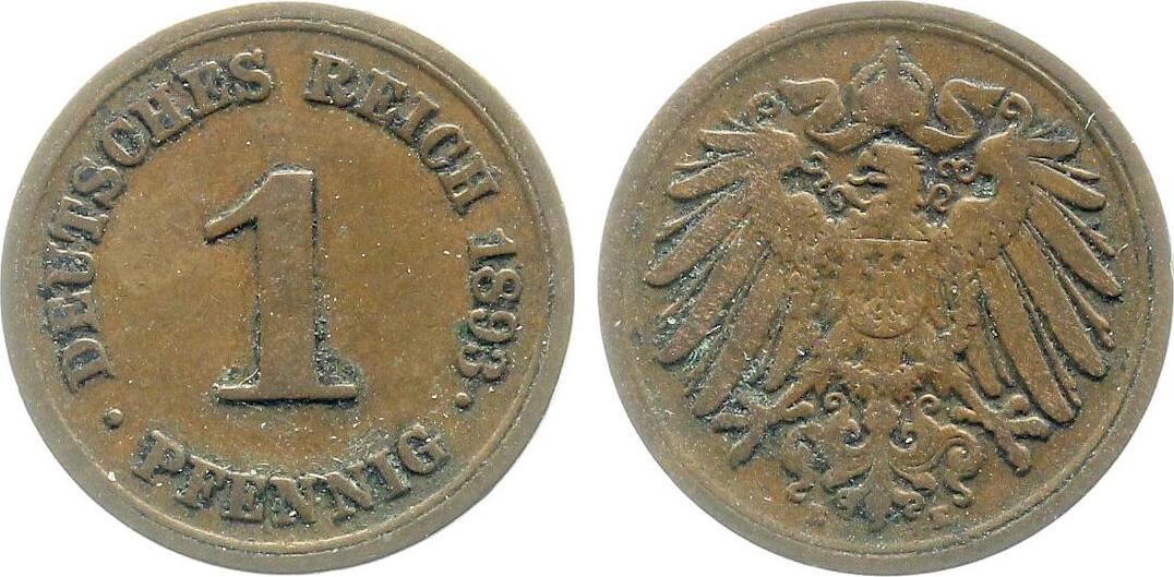 1 Pfennig 1893 E ss- J010