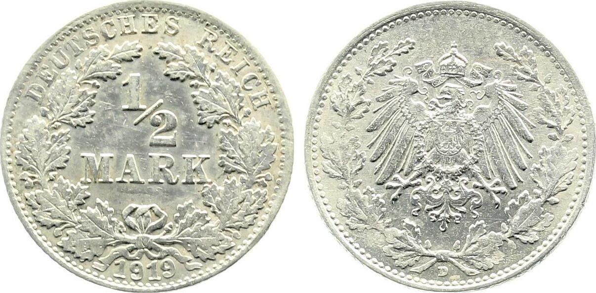 ½ Mark 1919 D vz+