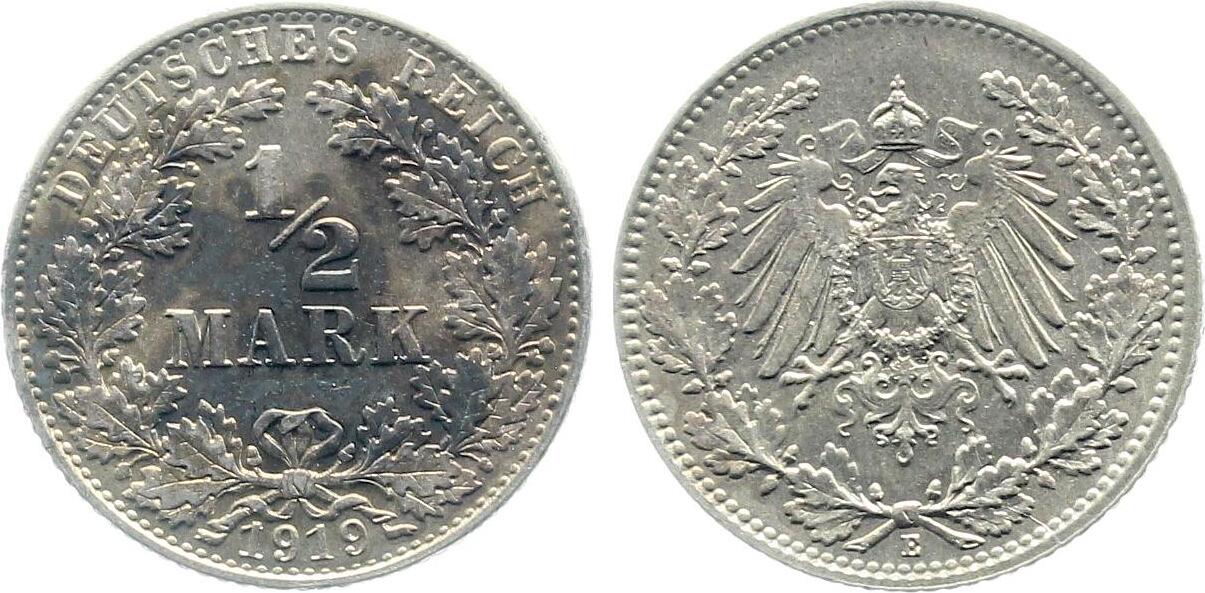 ½ Mark 1919 E prfr/st.!! Patina