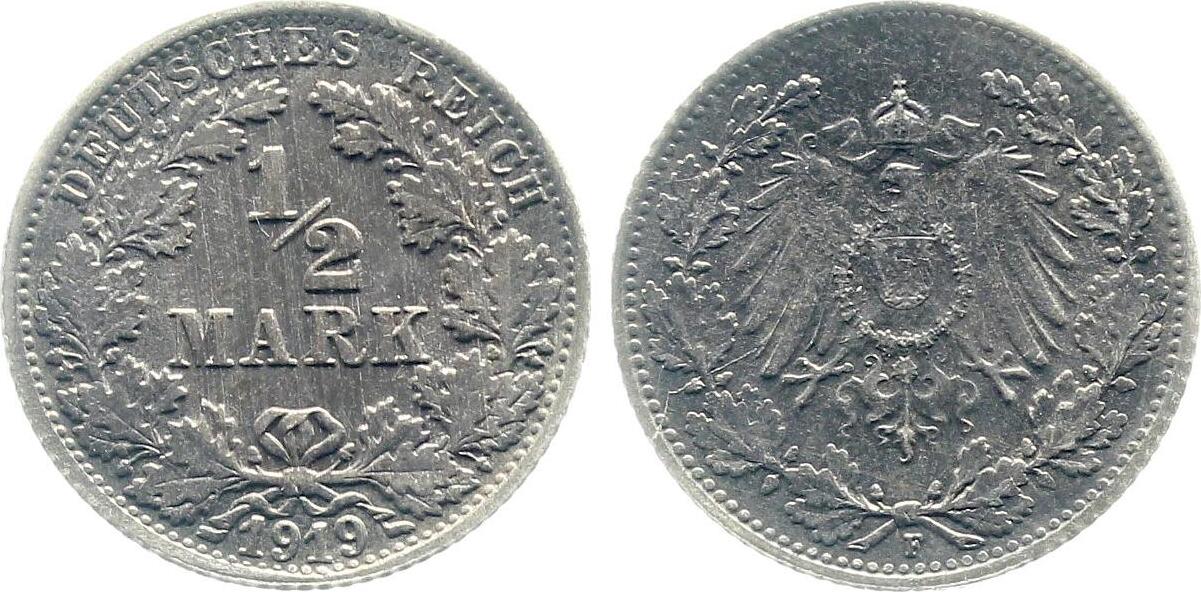 ½ Mark 1919 F vz/stgl