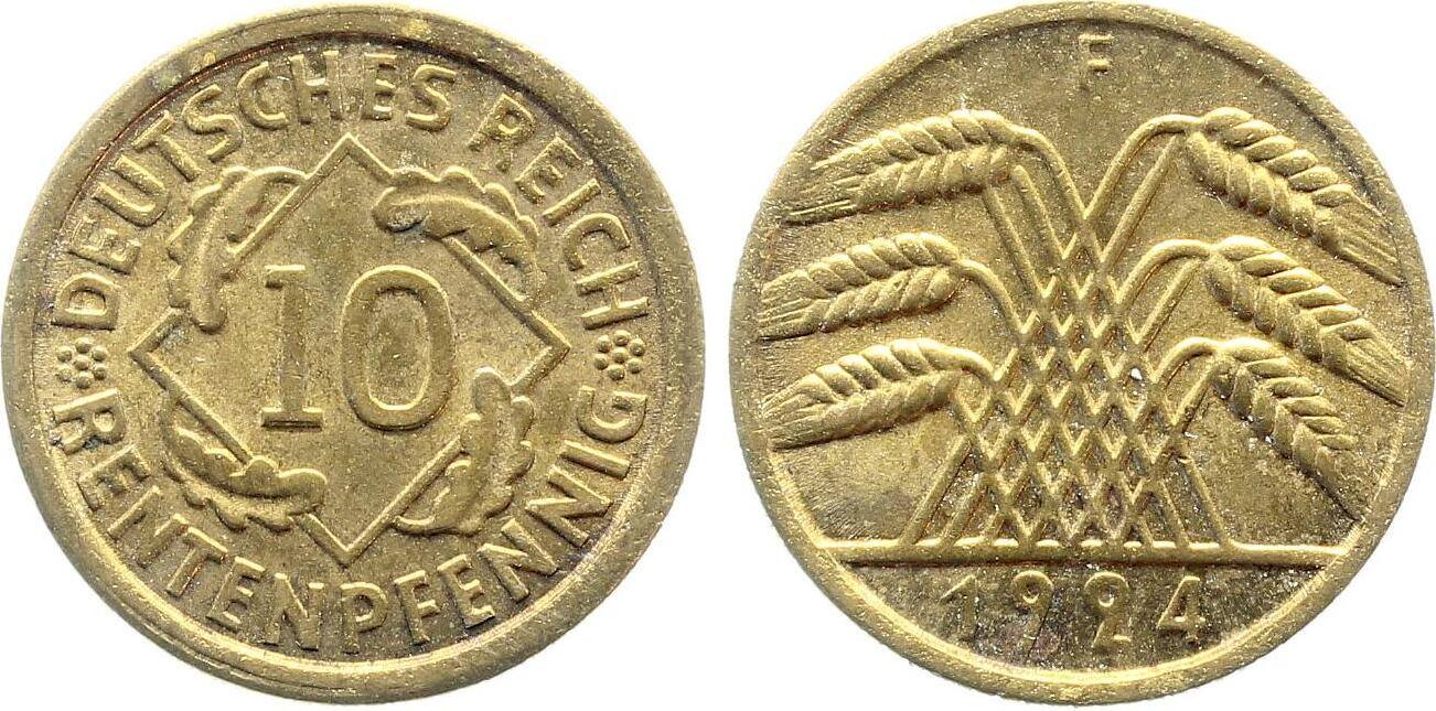 10 Pfennig 1924 F f. prfr!!