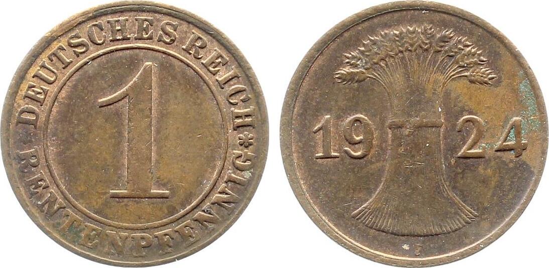 1 Pfennig 1924 F ss