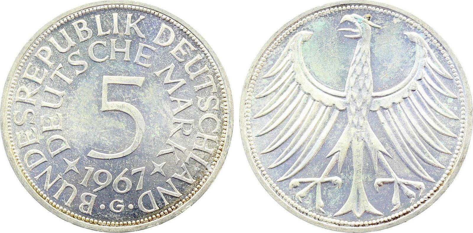 5 DM 1967 G stgl/fein/stgl